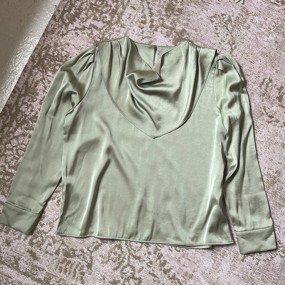 Pixie Market Pistachio Scarf Blouse